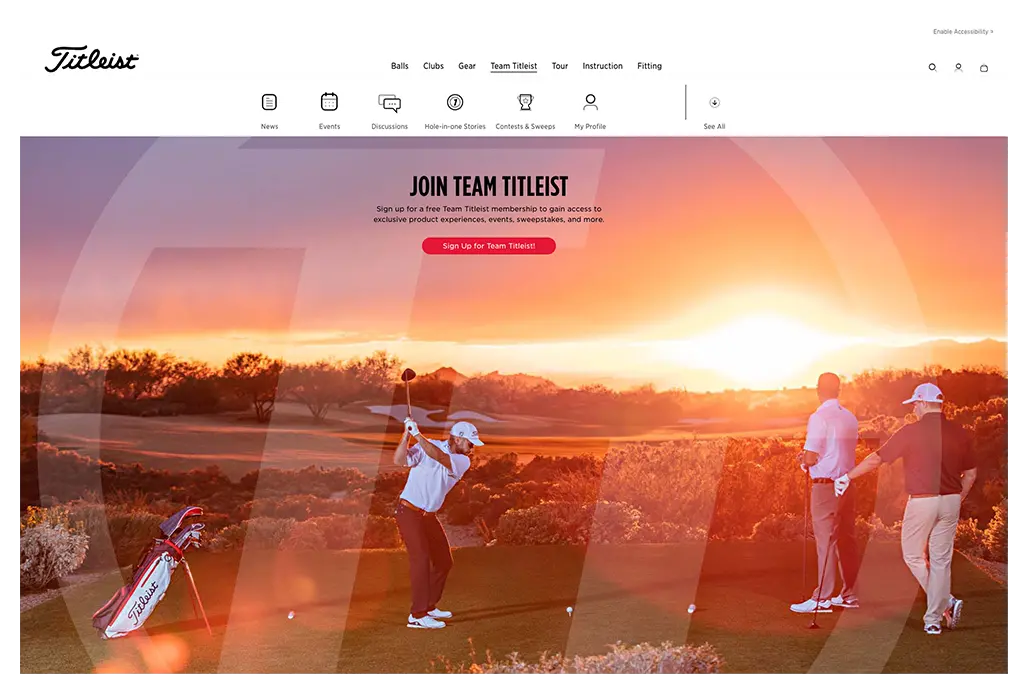 Titleist Website